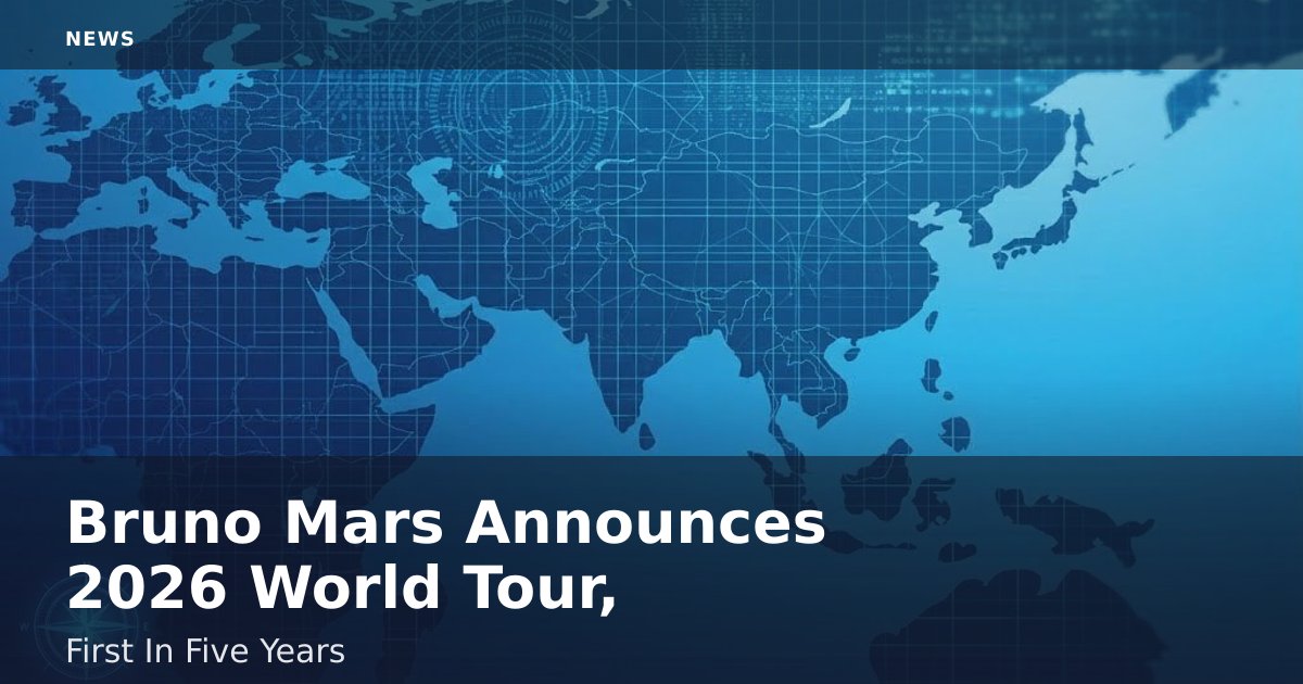 Bruno Mars Announces 2026 World Tour, First In Five Years