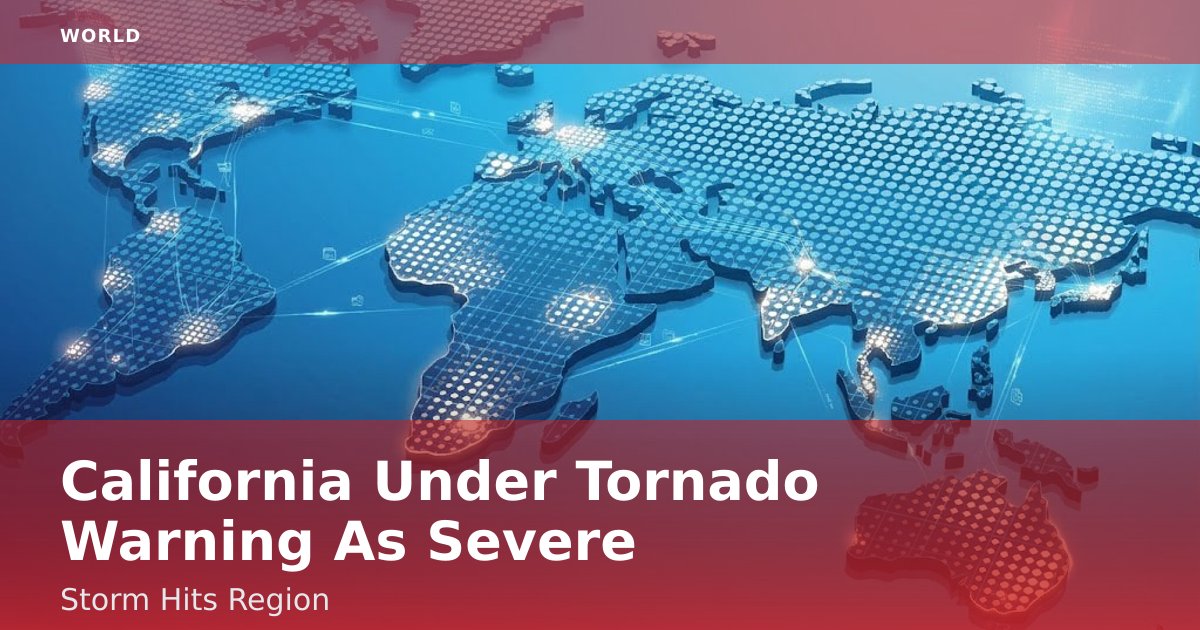 California Under Tornado Warning As Severe Storm Hits Region