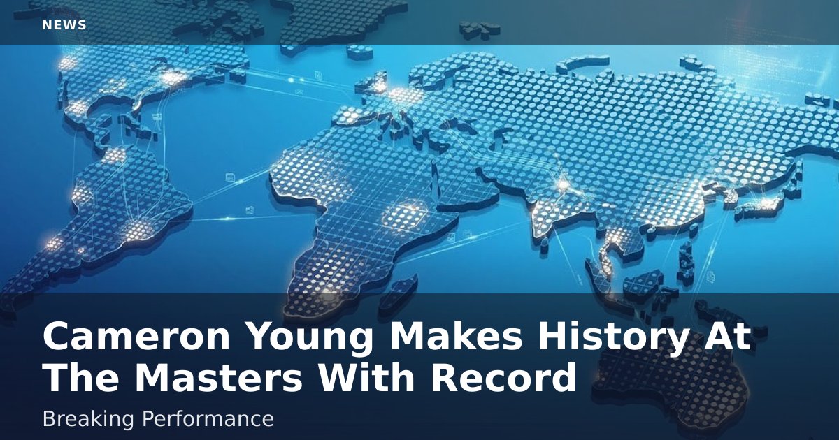 Cameron Young Makes History At The Masters With Record-Breaking Performance