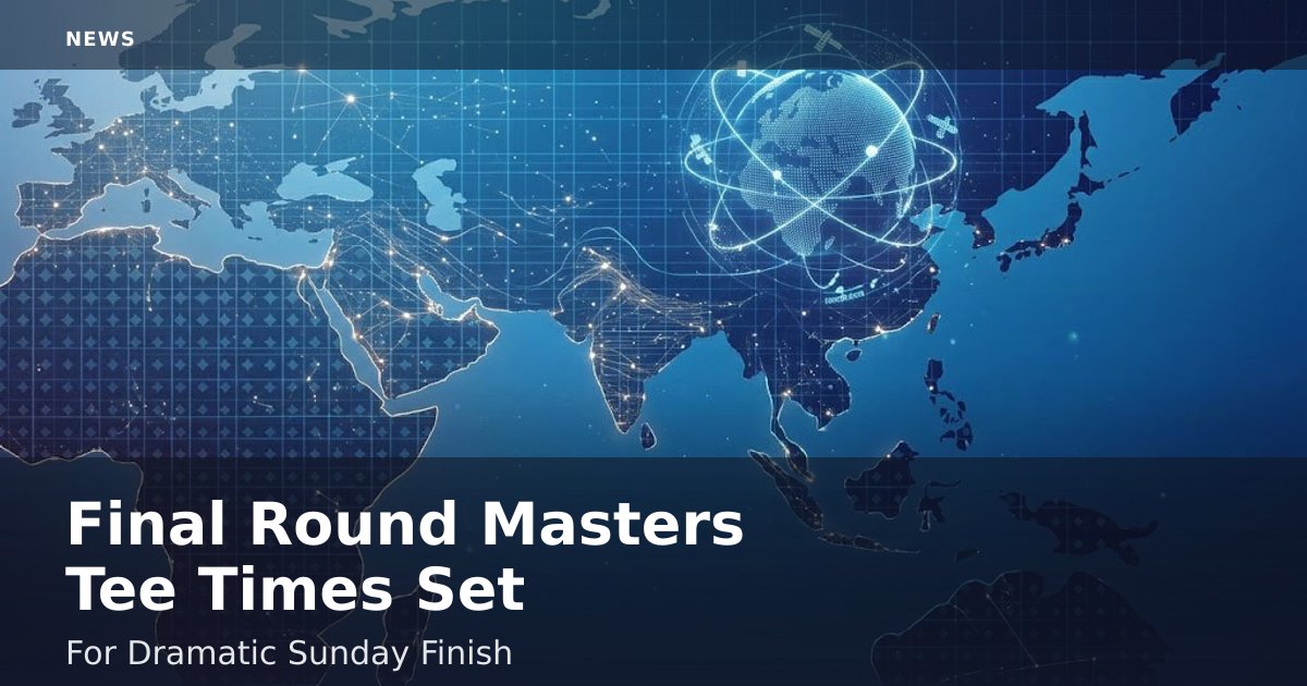 Final Round Masters Tee Times Set For Dramatic Sunday Finish