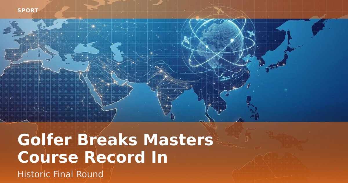 Golfer Breaks Masters Course Record In Historic Final Round