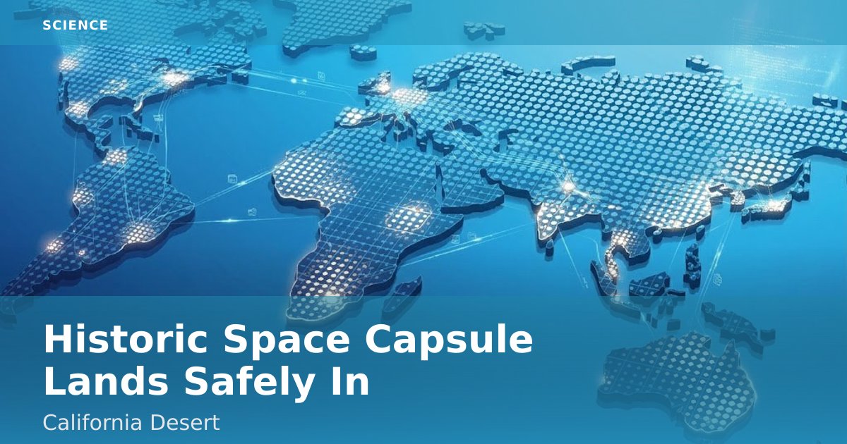 Historic Space Capsule Lands Safely In California Desert