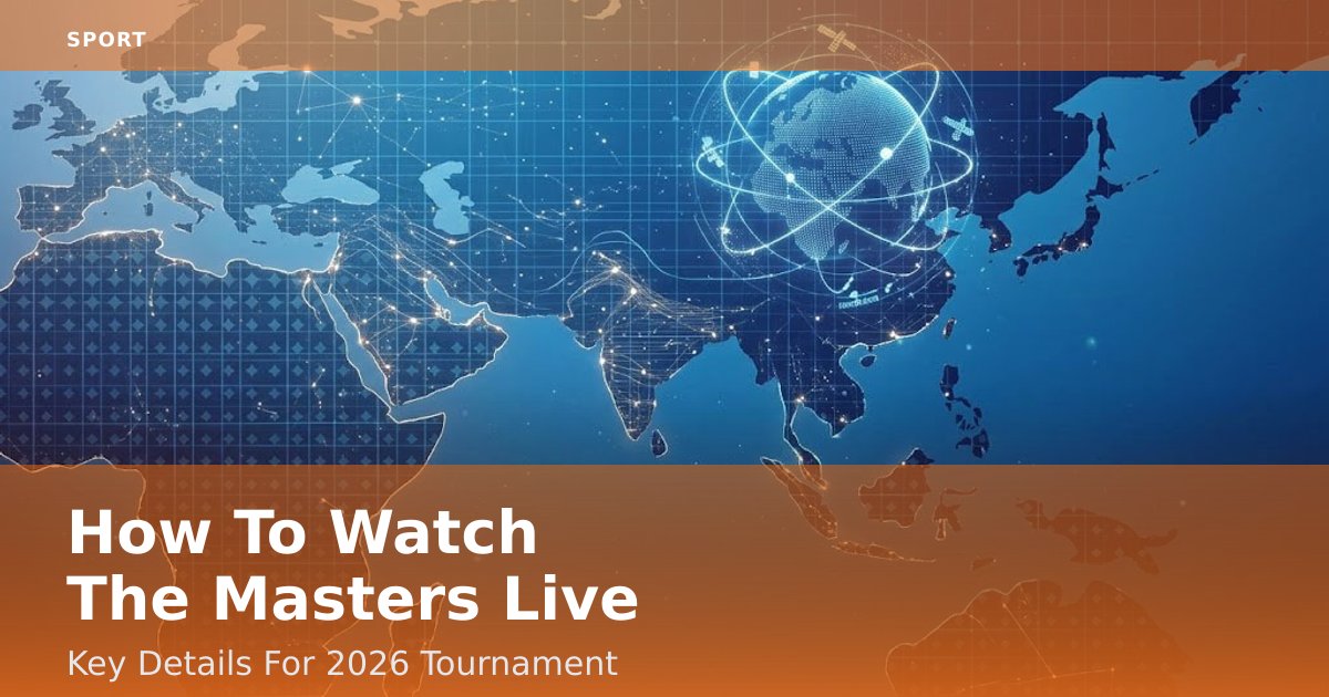 How To Watch The Masters Live: Key Details For 2026 Tournament