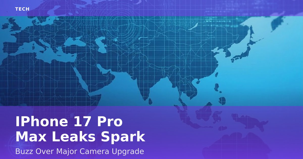 IPhone 17 Pro Max Leaks Spark Buzz Over Major Camera Upgrade