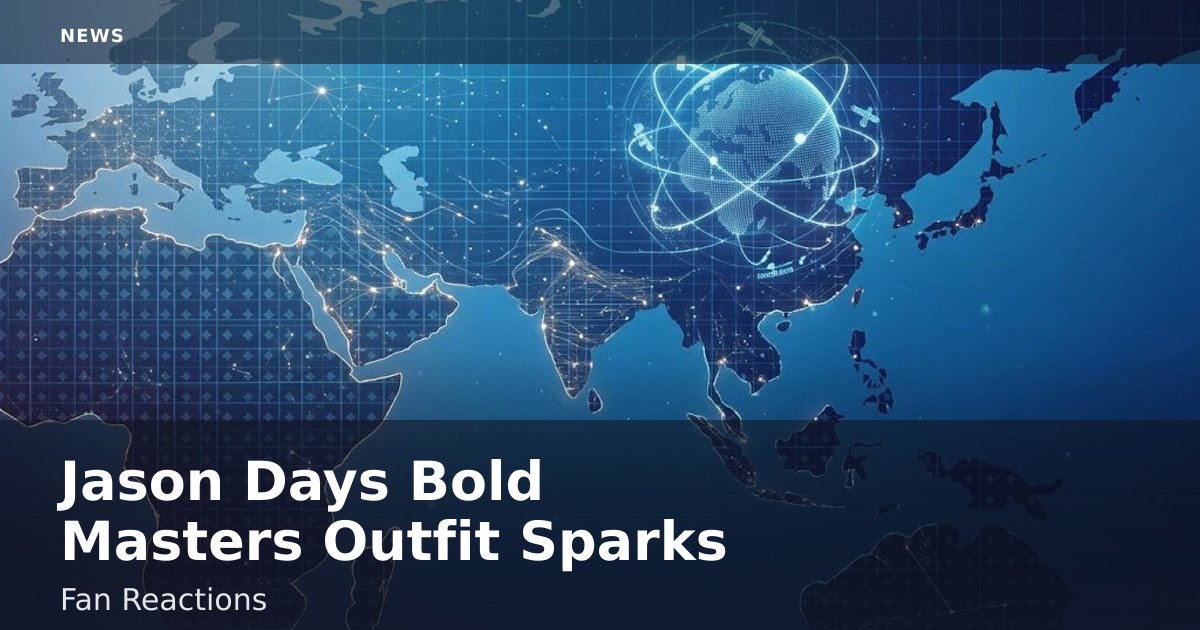 Jason Day's Bold Masters Outfit Sparks Fan Reactions