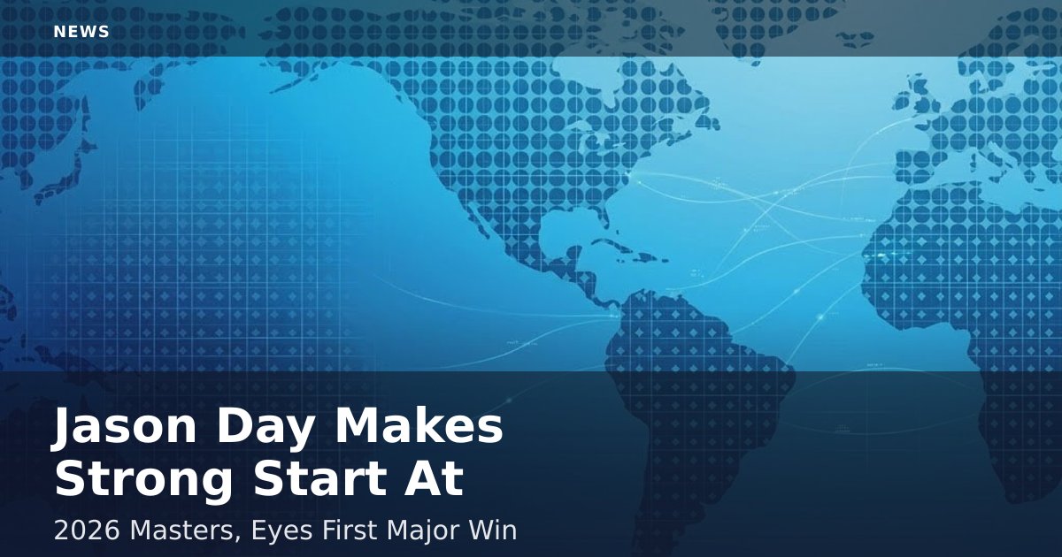 Jason Day Makes Strong Start At 2026 Masters, Eyes First Major Win