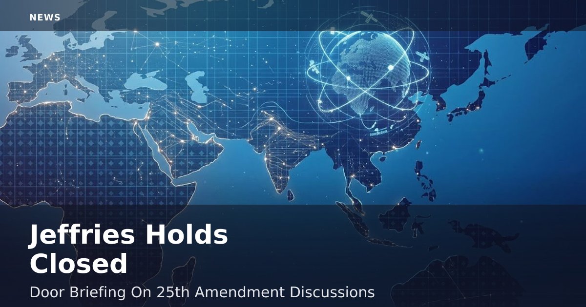 Jeffries Holds Closed-Door Briefing On 25th Amendment Discussions