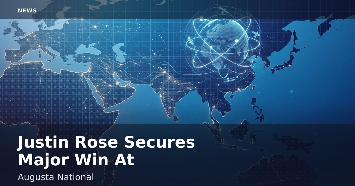 Justin Rose Secures Major Win At Augusta National