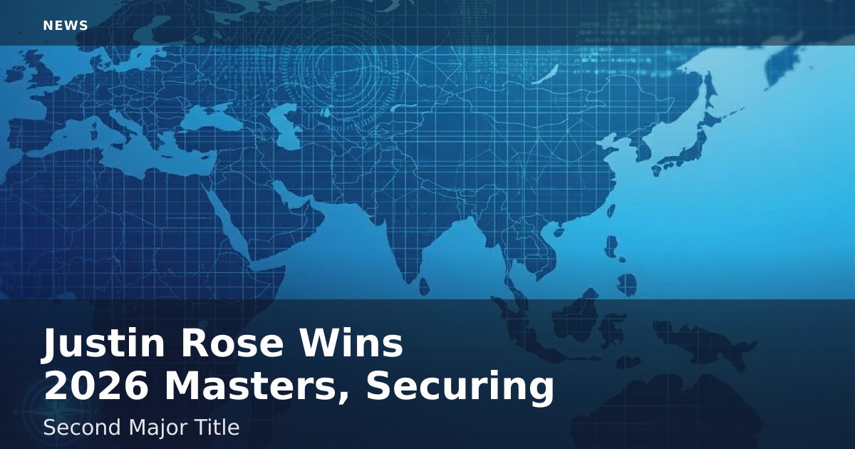 Justin Rose Wins 2026 Masters, Securing Second Major Title