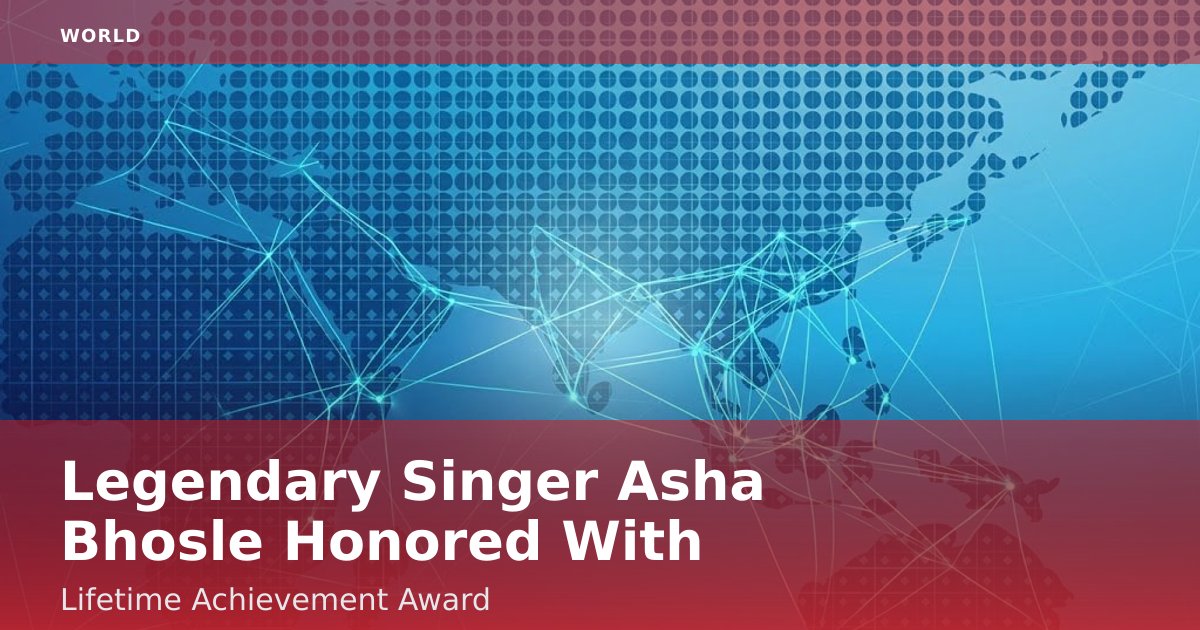 Legendary Singer Asha Bhosle Honored With Lifetime Achievement Award