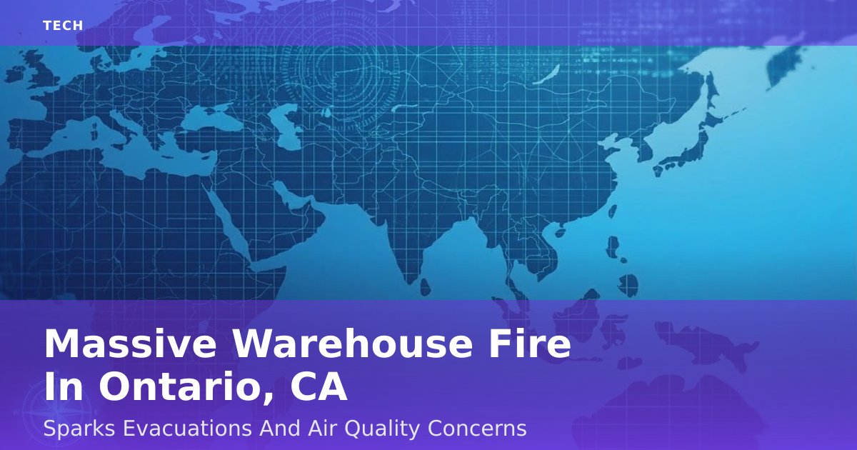 Massive Warehouse Fire In Ontario, CA Sparks Evacuations And Air Quality Concerns