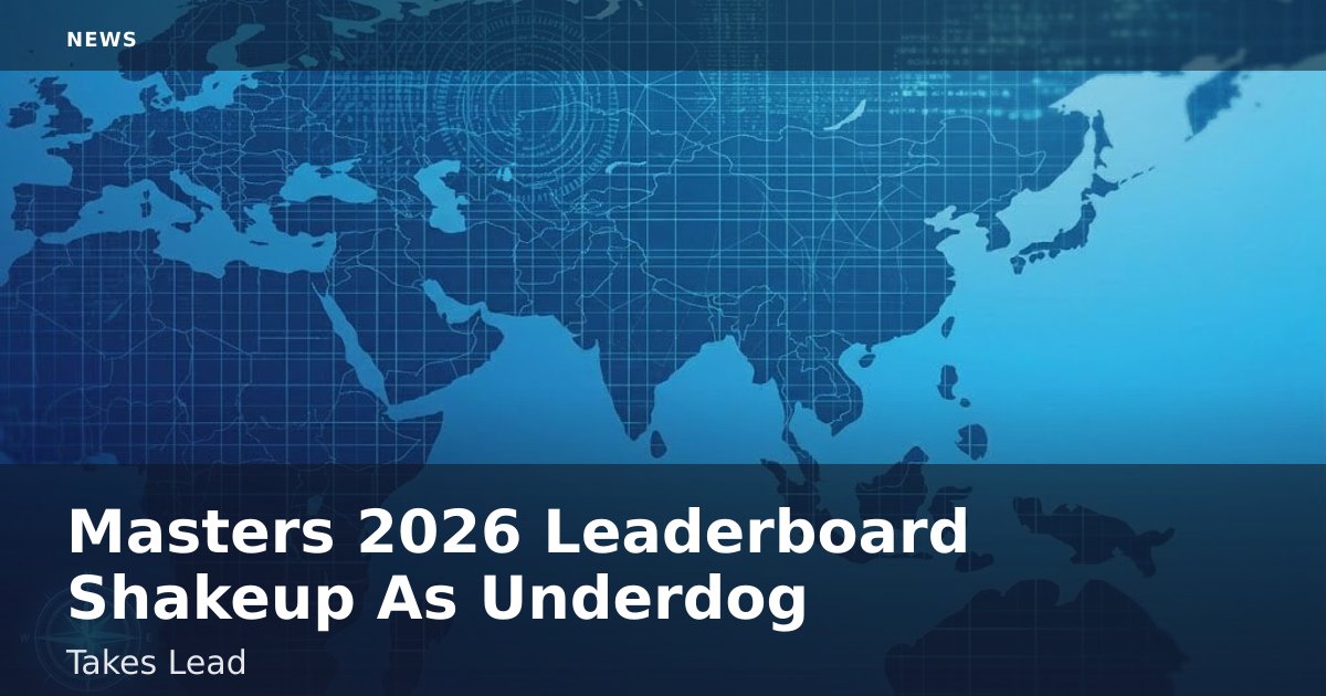 Masters 2026 Leaderboard Shakeup As Underdog Takes Lead