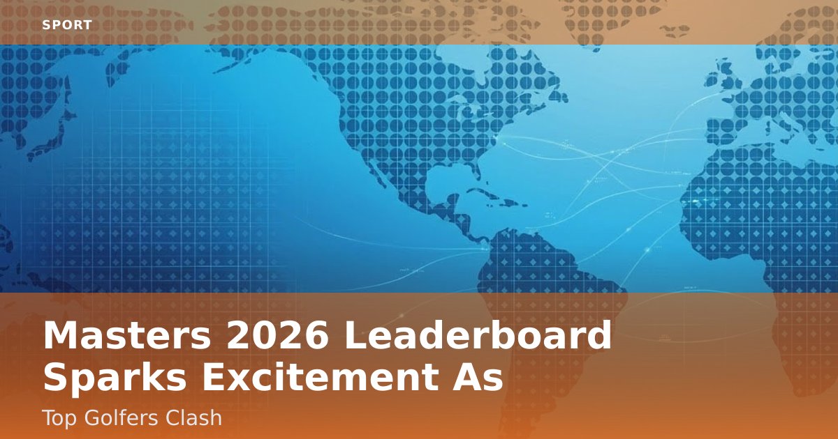 Masters 2026 Leaderboard Sparks Excitement As Top Golfers Clash