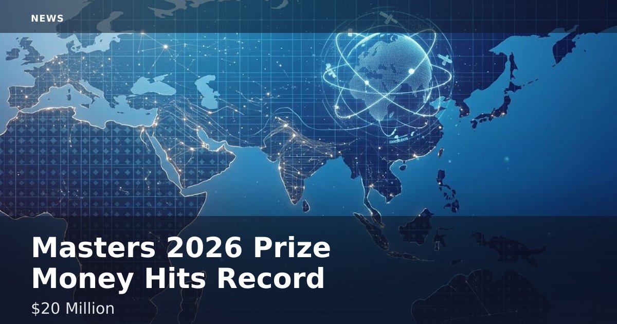 Masters 2026 Prize Money Hits Record $20 Million