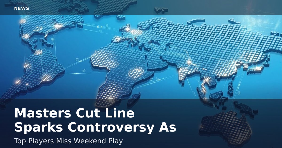 Masters Cut Line Sparks Controversy As Top Players Miss Weekend Play