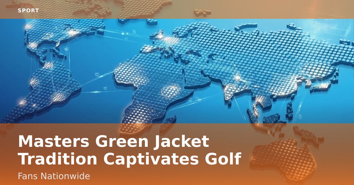 Masters Green Jacket Tradition Captivates Golf Fans Nationwide