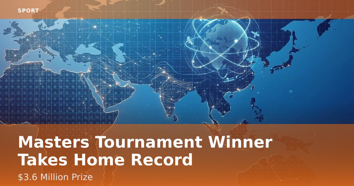 Masters Tournament Winner Takes Home Record $3.6 Million Prize