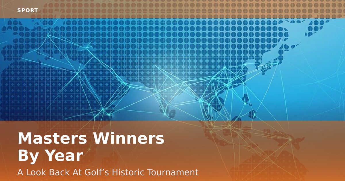 Masters Winners By Year: A Look Back At Golf’s Historic Tournament