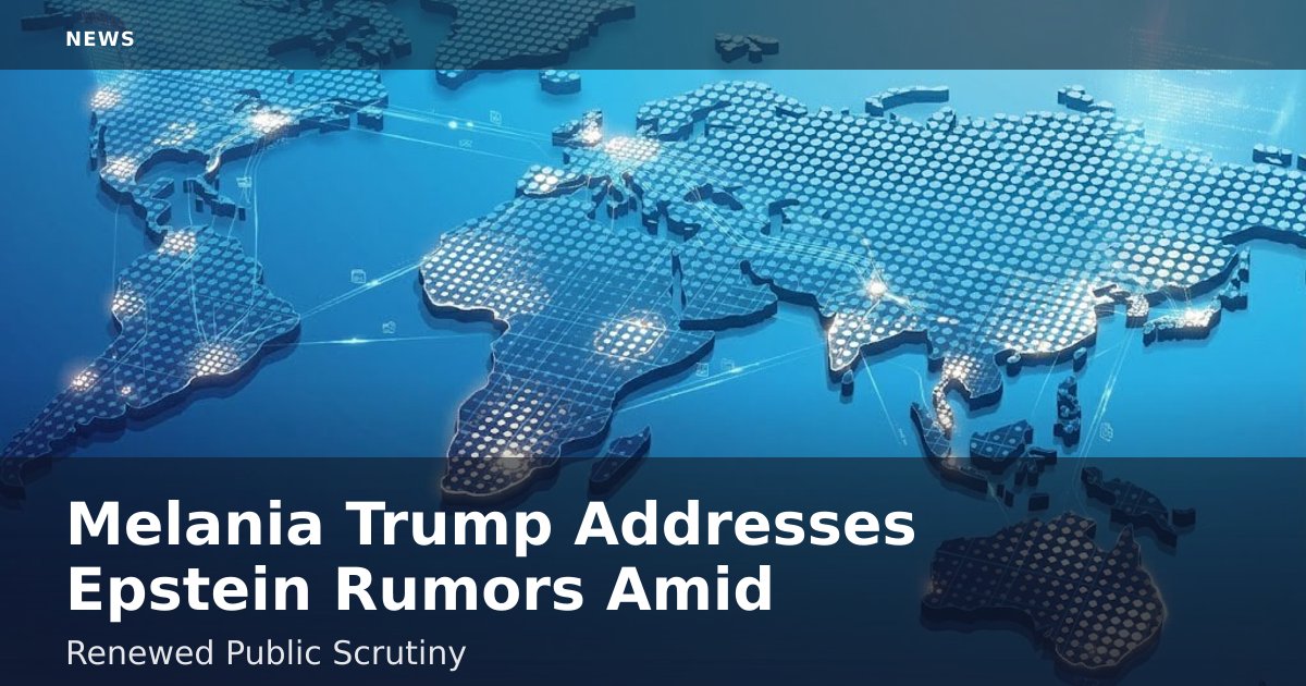 Melania Trump Addresses Epstein Rumors Amid Renewed Public Scrutiny