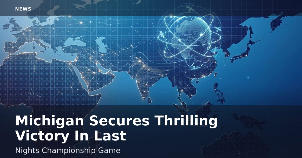 Michigan Secures Thrilling Victory In Last Night's Championship Game