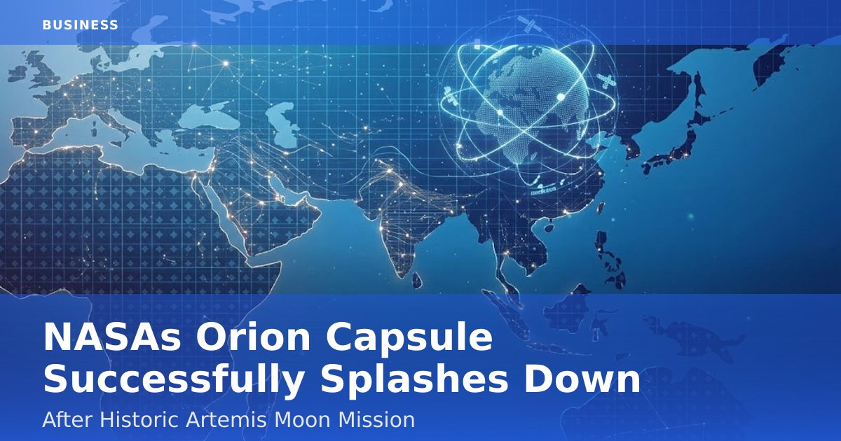 NASA's Orion Capsule Successfully Splashes Down After Historic Artemis Moon Mission