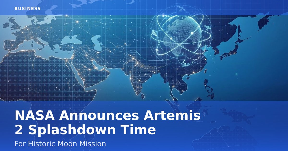 NASA Announces Artemis 2 Splashdown Time For Historic Moon Mission