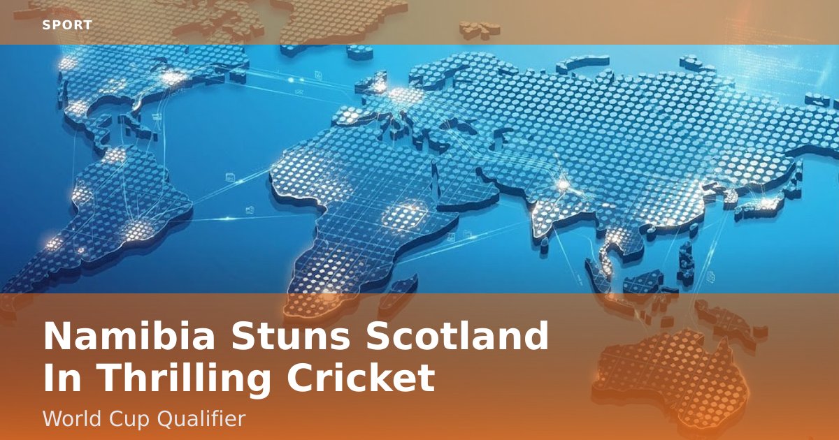 Namibia Stuns Scotland In Thrilling Cricket World Cup Qualifier