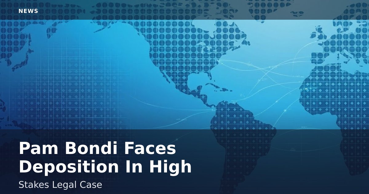 Pam Bondi Faces Deposition In High-Stakes Legal Case