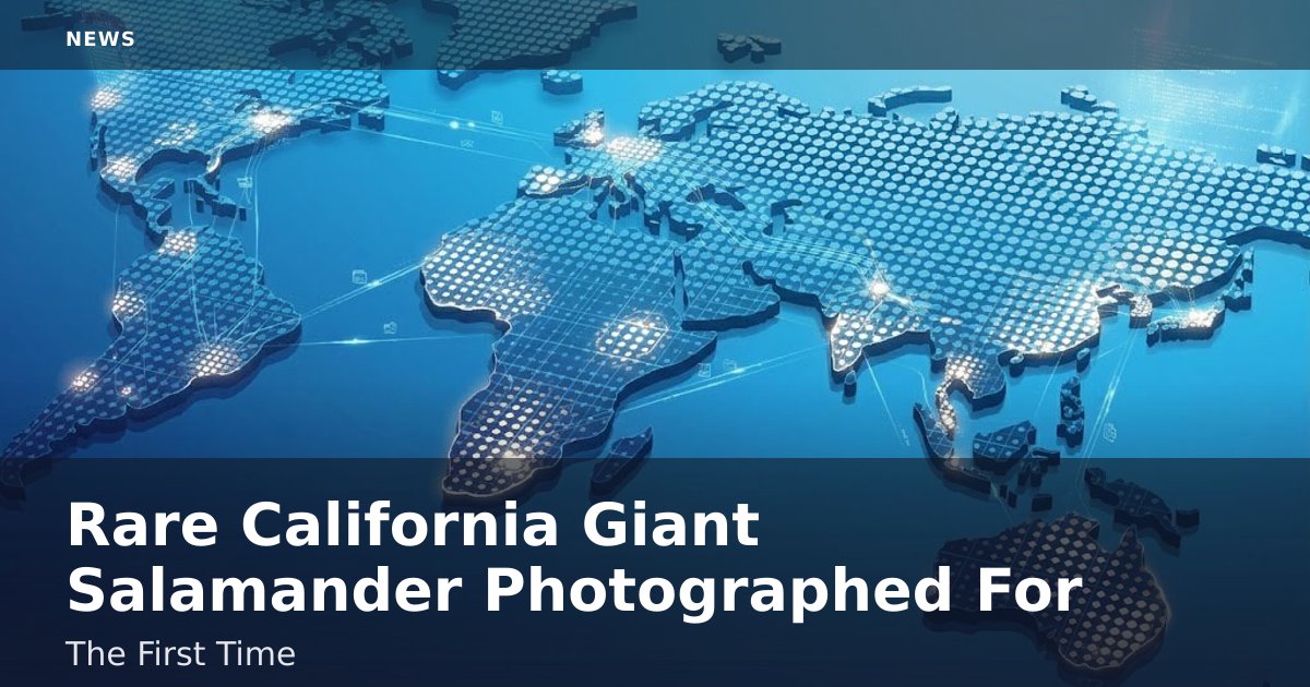 Rare California Giant Salamander Photographed For The First Time