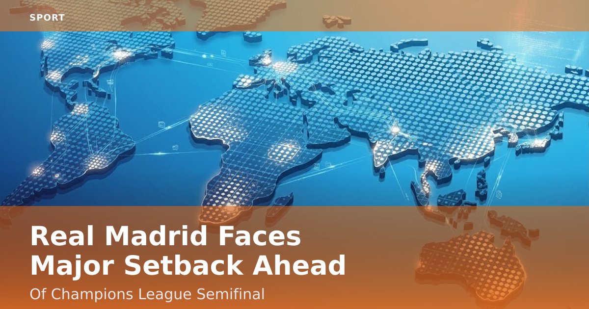Real Madrid Faces Major Setback Ahead Of Champions League Semifinal