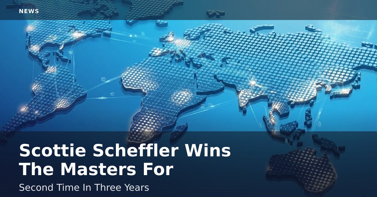 Scottie Scheffler Wins The Masters For Second Time In Three Years