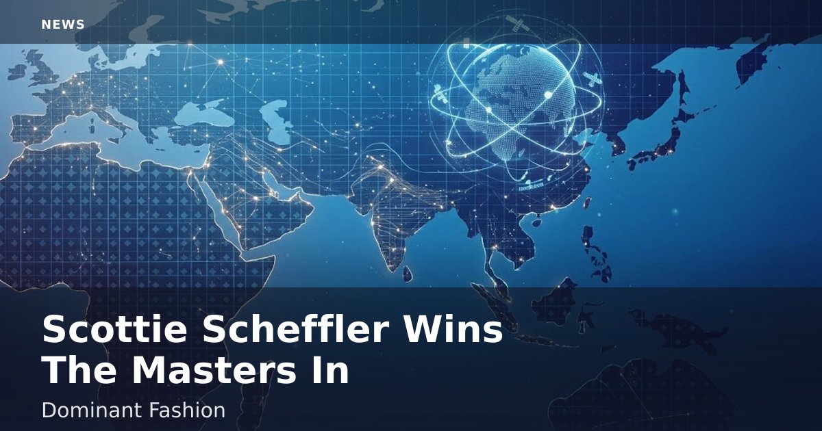 Scottie Scheffler Wins The Masters In Dominant Fashion