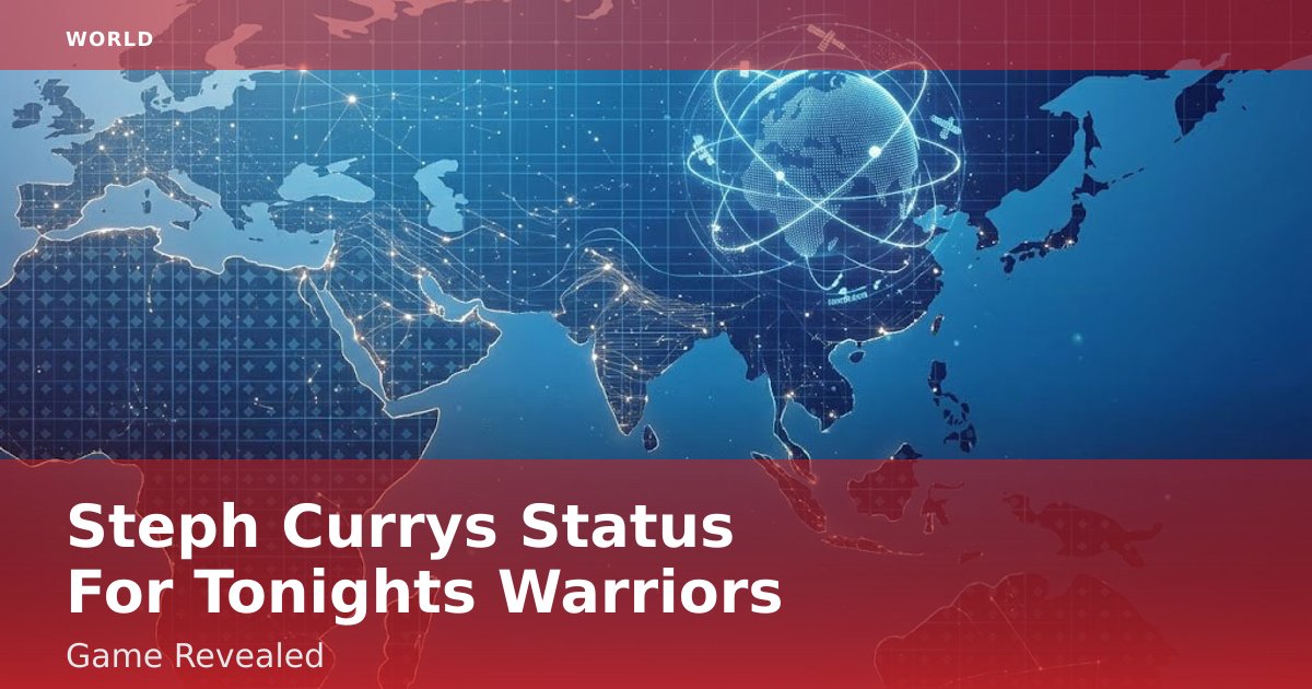 Steph Curry's Status For Tonight's Warriors Game Revealed