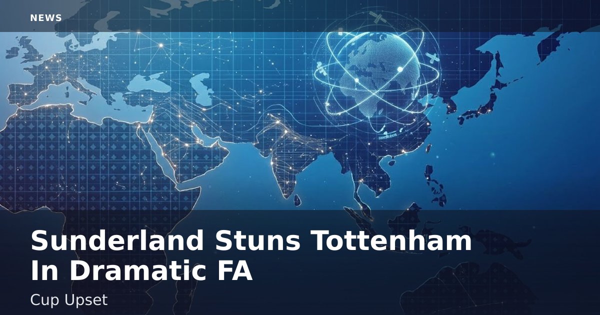 Sunderland Stuns Tottenham In Dramatic FA Cup Upset