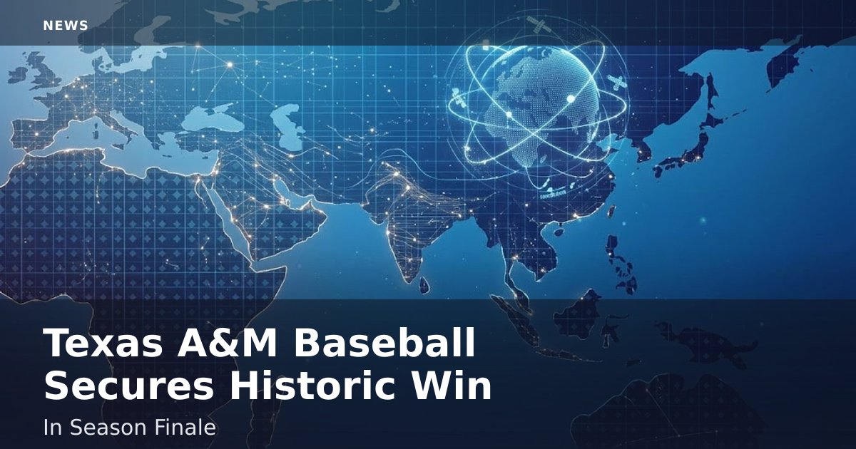 Texas A&M Baseball Secures Historic Win In Season Finale