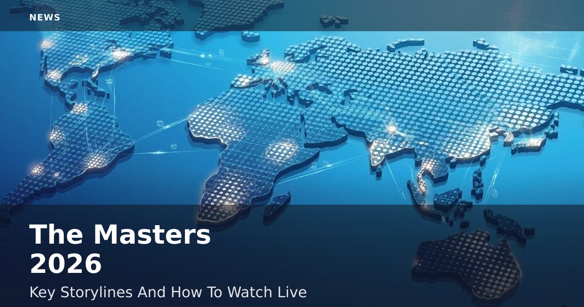 The Masters 2026: Key Storylines And How To Watch Live