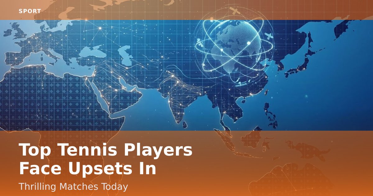 Top Tennis Players Face Upsets In Thrilling Matches Today