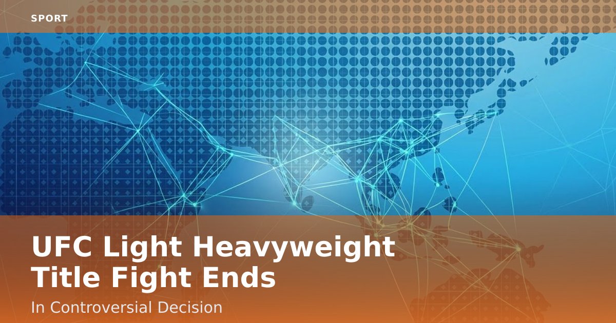 UFC Light Heavyweight Title Fight Ends In Controversial Decision